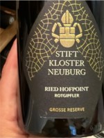 Stiftskellerei Klosterneuburg Rotgipfler Ried Hofpoint