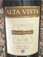 Alta Vista Alto Agrelo Grande Reserve Malbec