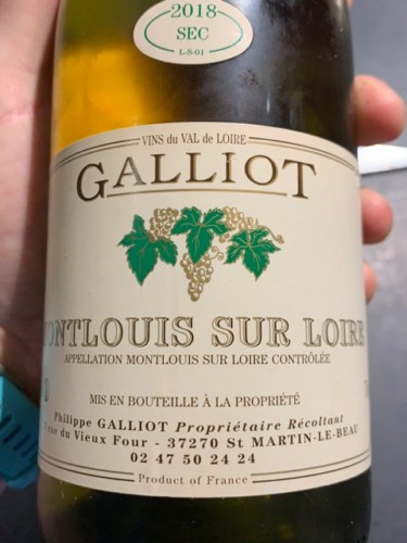 Galliot Montlouis-sur-Loire Sec | Vivino English