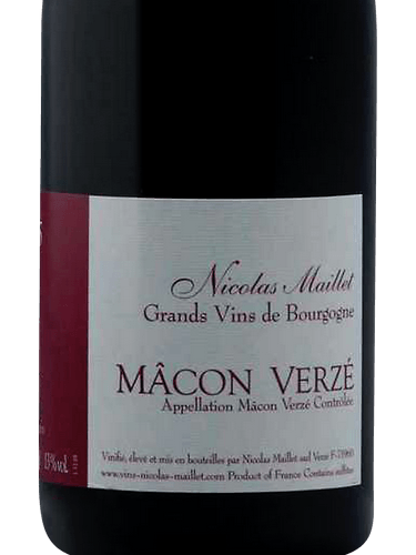Nicolas Maillet Mâcon-Verzé Rouge | Vivino US