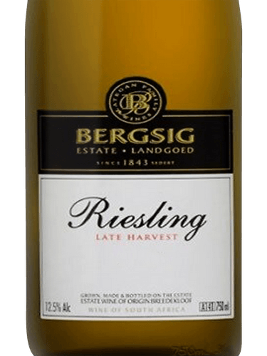 Bergsig Estate Riesling Late Harvest | Vivino Australia