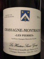 Les Héritiers Saint-Genys Chassagne Montrachet Les Pierres