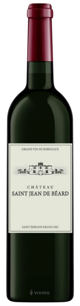 Vinho Château Saint Jean de Beard Tinto Seco França Saint Émilion Cabernet Franc, Cabernet Sauvignon, Merlot 2021 750ml