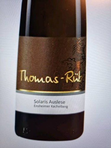Thomas Rüb Ensheimer Kachelberg Solaris Auslese | Vivino US