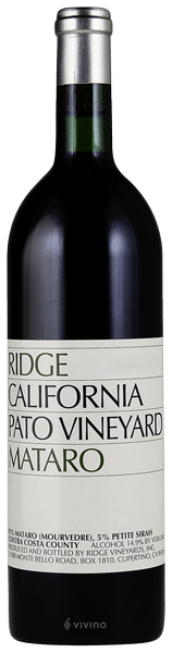 Ridge Vineyards Pato Vineyard Mataro