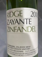 Ridge Vineyards Zayante Zinfandel