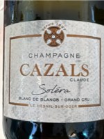 Cazals Soléra Blanc de Blancs Champagne Grand Cru 'Le Mesnil-sur-Oger'