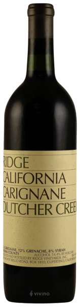 Ridge Vineyards Dutcher Creek Carignane