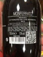 Villa Sparina Monferrato Ottenuto Da Uve Barbera
