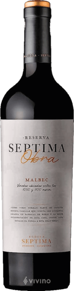 SEPTIMA OBRA RESERVA MALBEC 750ml×5本　ワイン Séptima Obra Reserva Malbec | Vivino 日本語