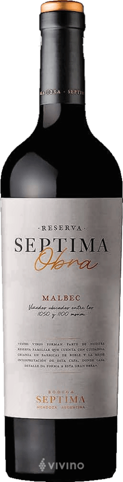 SEPTIMA OBRA RESERVA MALBEC 750ml×5本　ワイン Séptima Obra Reserva Malbec | Vivino English