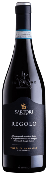 Vinho Sartori Di Verona Tinto Seco Itália Regolo Valpolicella Ripasso Superiore Corvina, Corvinone, Rondinella 2022 750ml