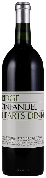 Ridge Vineyards Hearts Desire Zinfandel