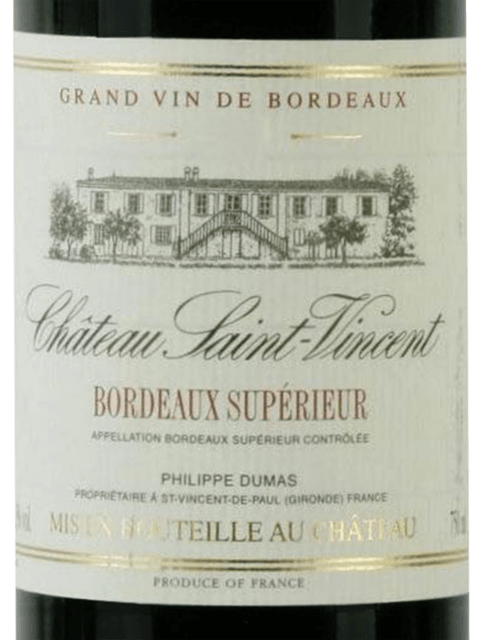 ChevalierSaint-VincentBordeaux Supérieur Chateau Saint-Vincent Bordeaux Supérieur | Vivino English