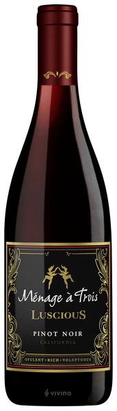Vinho Ménage à Trois Tinto Seco Estados Unidos Luscious Pinot Noir 2022 750ml