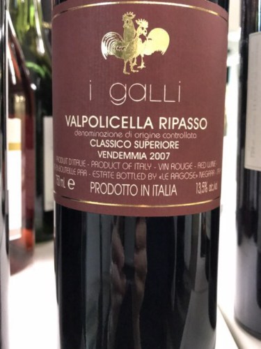 2007 Le Ragose I Galli Valpolicella Ripasso Classico Superiore | Vivino US
