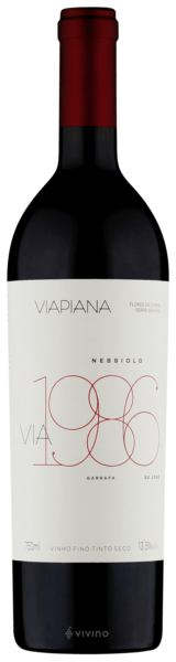 Vinho Vinícola Viapiana Tinto Seco Brasil Via 1986 Nebbiolo 2019 750ml