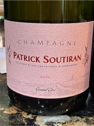 Patrick Soutiran Brut Rosé Champagne Grand Cru 'Ambonnay' | Vivino