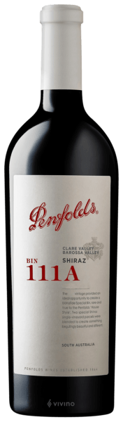 Penfolds Bin 111A Clare Valley Barossa Valley Shiraz
