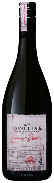 Saint Clair Family Estate Pioneer Block 4 Sawcut Pinot Noir