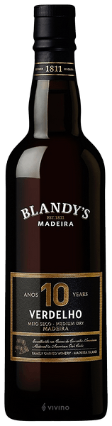 Blandy's 10 Year Old Verdelho Madeira (Medium Dry)