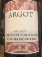 Argot Motifs Estate  Pinot Noir