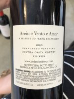 Bedrock Wine Co. Evangelho Vineyard Areio e Vento e Amor