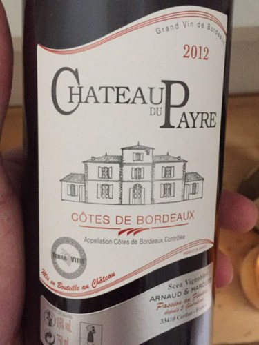 Château du Payre Côtes de Bordeaux Vivino US