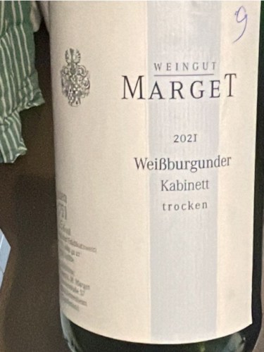 Weingut Marget Weissburgunder Kabinett Trocken | Vivino English