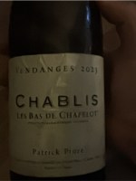 Patrick Piuze Les Bas de Chapelot Chablis
