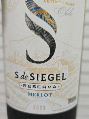 Siegel S de Siegel Reserva Merlot | Vivino US