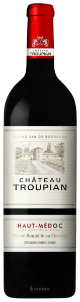 Vinho Château Troupian Tinto Seco França Haut Médoc Cabernet Franc, Cabernet Sauvignon, Merlot 750ml