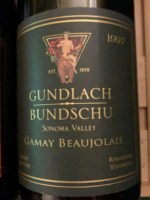 Gundlach Bundschu Rhinefarm Vineyards Gamay Beaujolais
