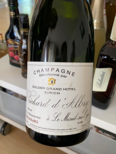 Richard d'Albry Cuvée Réservée Blanc de Blancs Brut Champagne Grand Cru ...