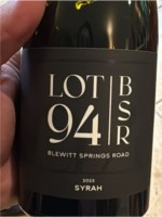 Bec Hardy Lot 94 BSR Syrah