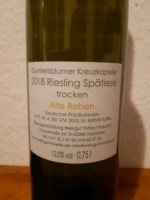 Thörle Guntersblumer Kreuzkapelle Alte Reben Riesling Spätlese Trocken