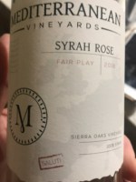 Mediterranean Vineyards Sierra Oaks Vineyard Syrah Rosé