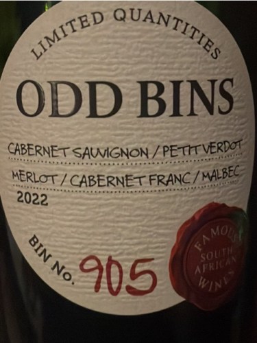 Odd Bins Bin Number 905 Red Blend | Vivino English
