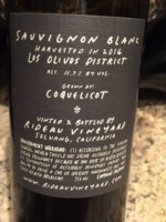 Rideau La Presa Vineyards Sauvignon Blanc