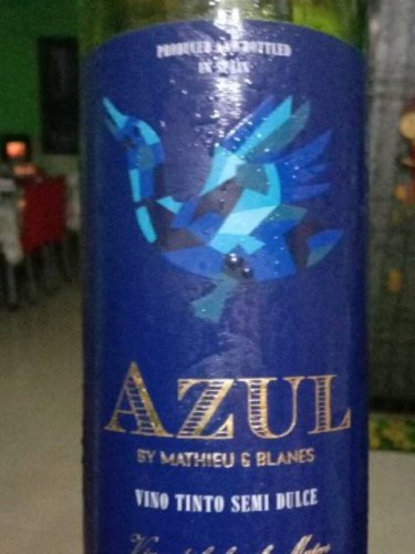 Mathieu & Blanes Azul Tinto Semi Dulce | Vivino English