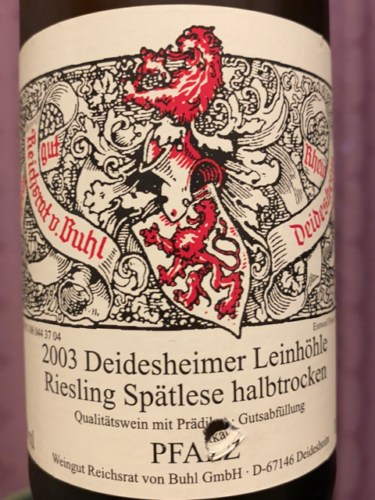 Reichsrat von Buhl Deidesheimer Leinhöhle Riesling Spätlese