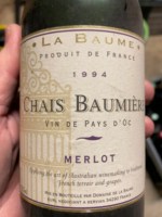 Domaine de la Baume Merlot Vin De Pays D'Oc Chais Baumiére