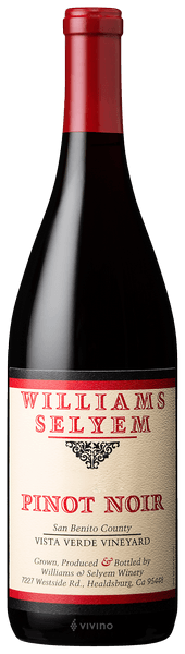 Williams Selyem Vista Verde Vineyard Pinot Noir