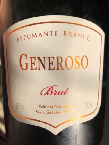 Generoso Espumante Branco Brut | Vivino US