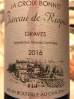 Château de Respide La Croix Bonnet Graves Rouge