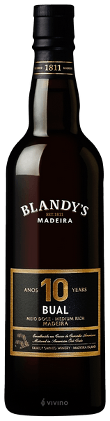 Blandy's 10 Year Old Bual Madeira (Medium Rich)
