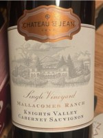 Château St. Jean Mallacomes Ranch Cabernet Sauvignon