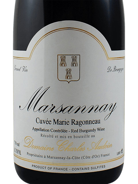 Charles Audoin Cuvée Marie Ragonneau Marsannay | Vivino English