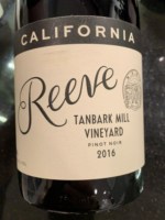 Reeve Tanbark Mill Vineyard Pinot Noir