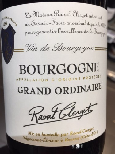 ワイン Bourgogne Grand Ordinaire Raoul Clerget Bourgogne Grand Ordinaire | Vivino English
